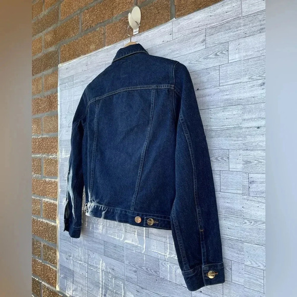 Goldsign The Pleat Cropped Denim Jacket size medium - Picture 8 of 15